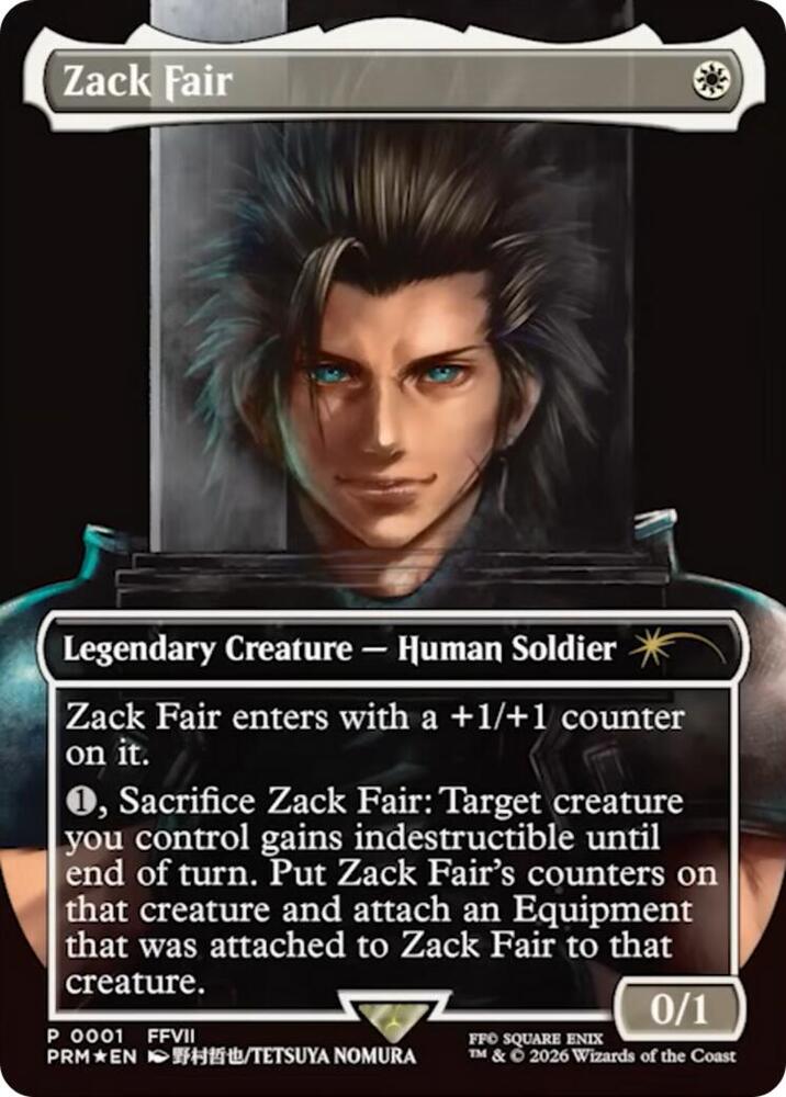 Zack Fair 1 card from Media Promos