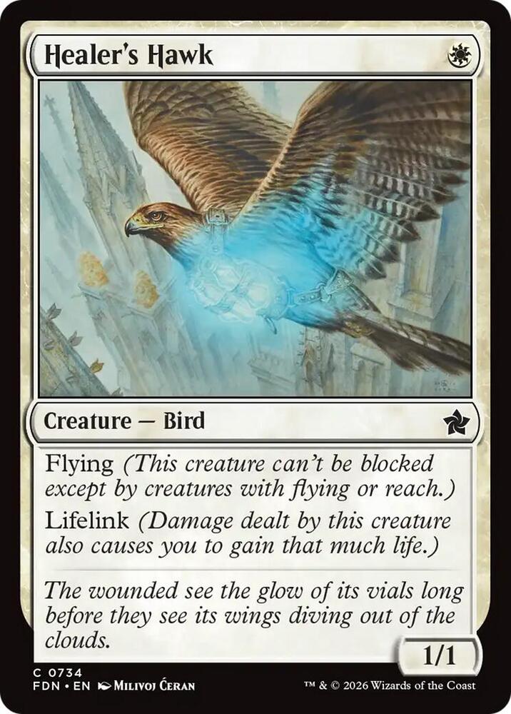 Healer's Hawk 734 card from Foundations