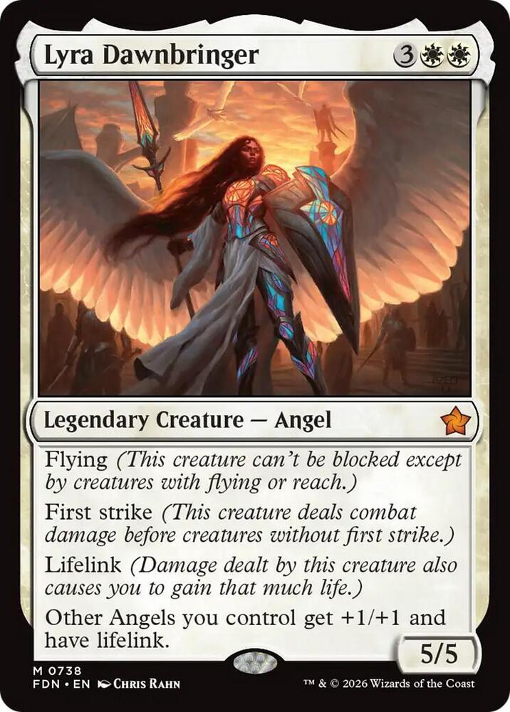 Lyra Dawnbringer 738 card from Foundations
