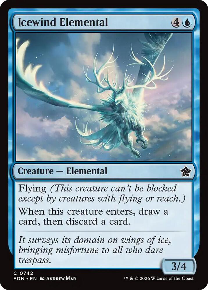 Icewind Elemental 742 card from Foundations