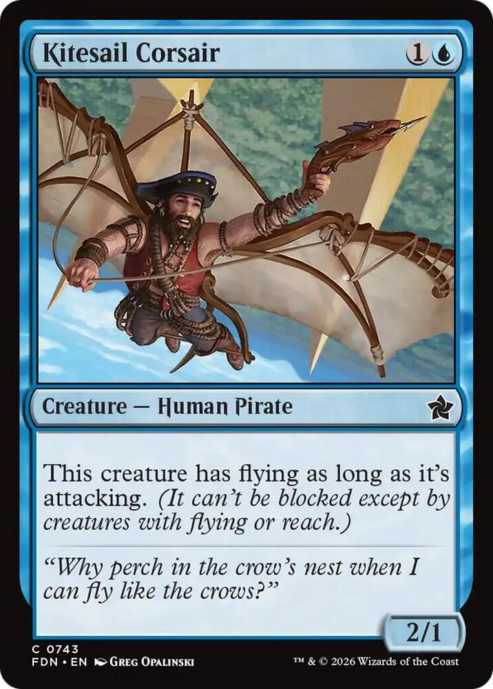 Kitesail Corsair 743 card from Foundations
