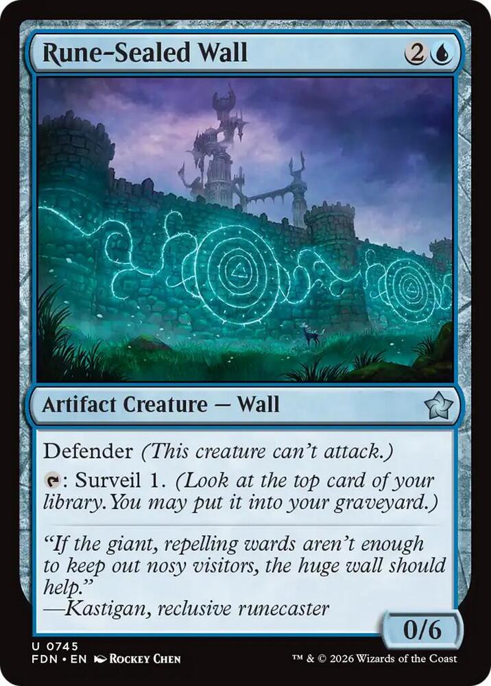 Rune-Sealed Wall 745 card from Foundations