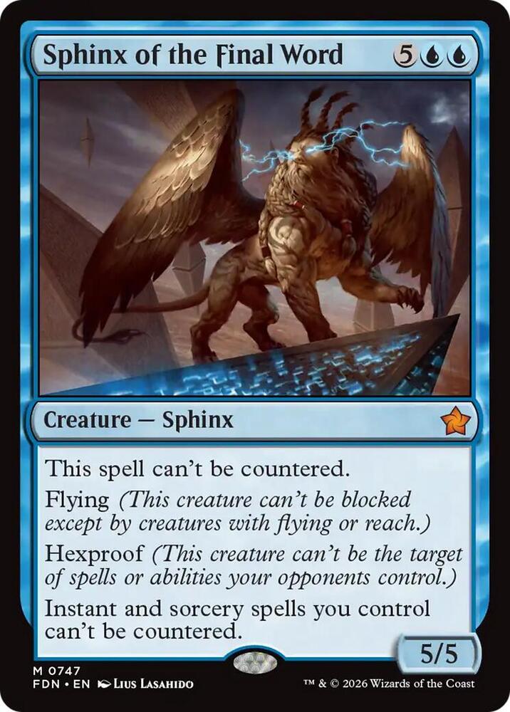 Sphinx of the Final Word 747 card from Foundations