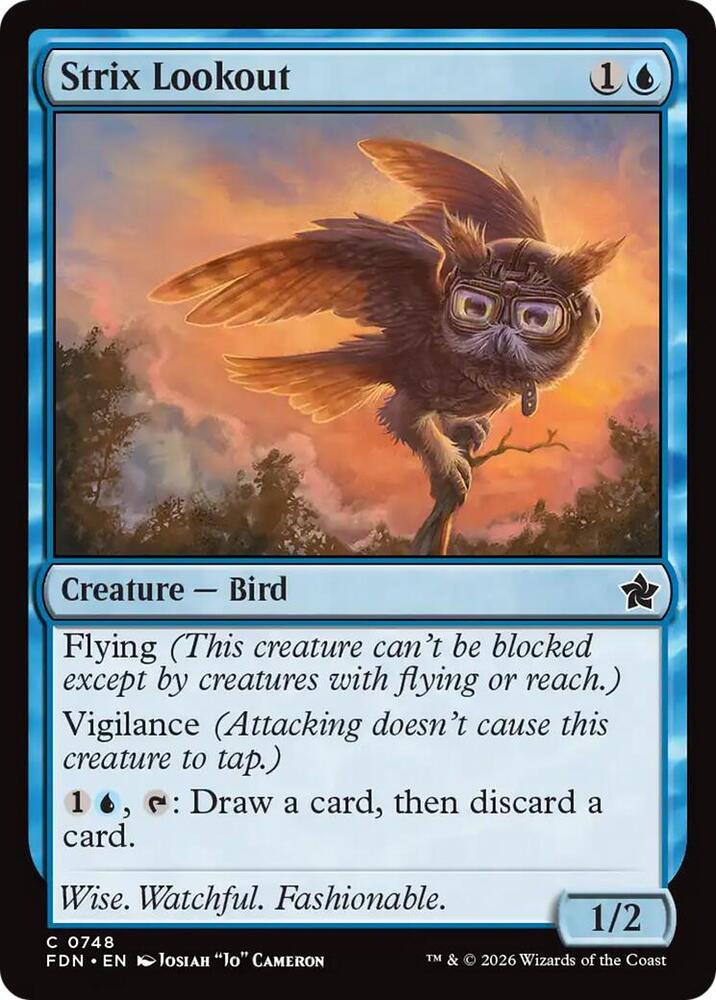 Strix Lookout 748 card from Foundations