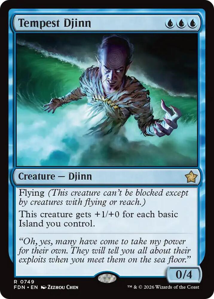 Tempest Djinn 749 card from Foundations