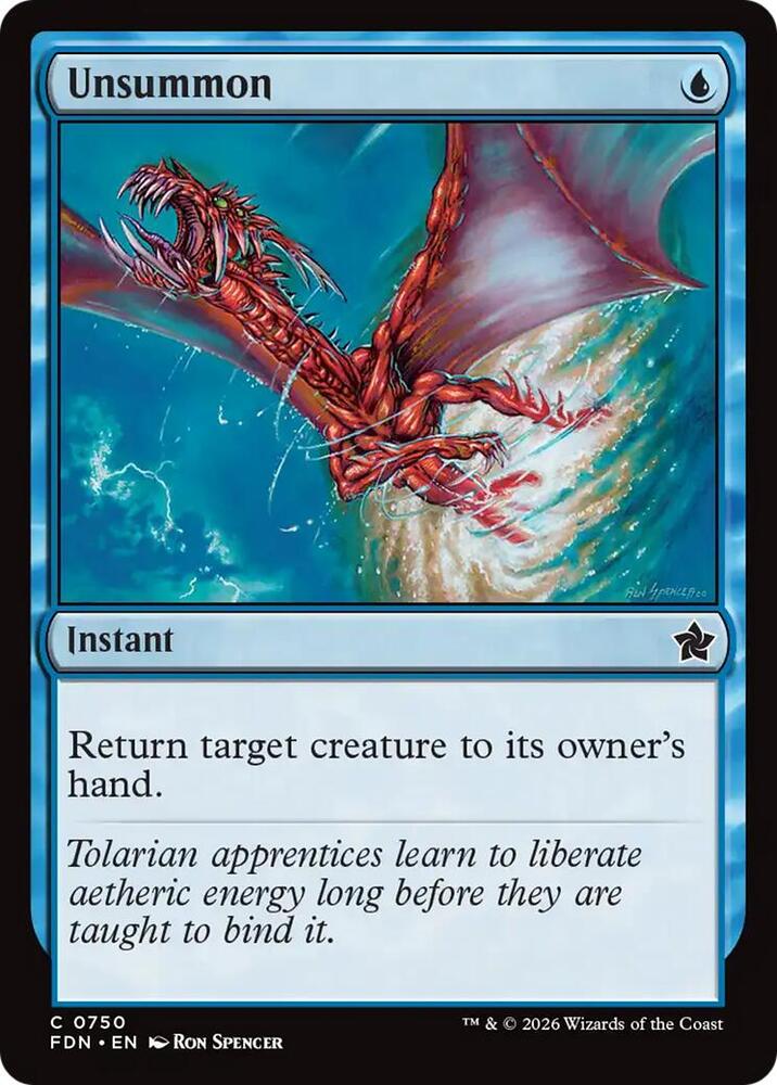 Unsummon 750 card from Foundations
