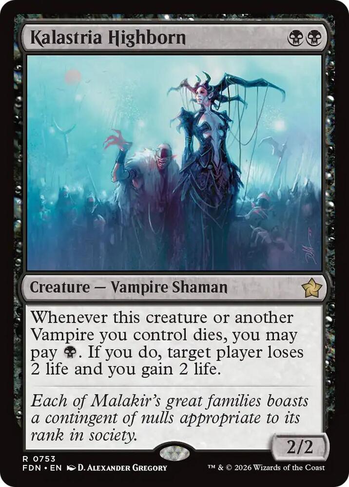 Kalastria Highborn 753 card from Foundations