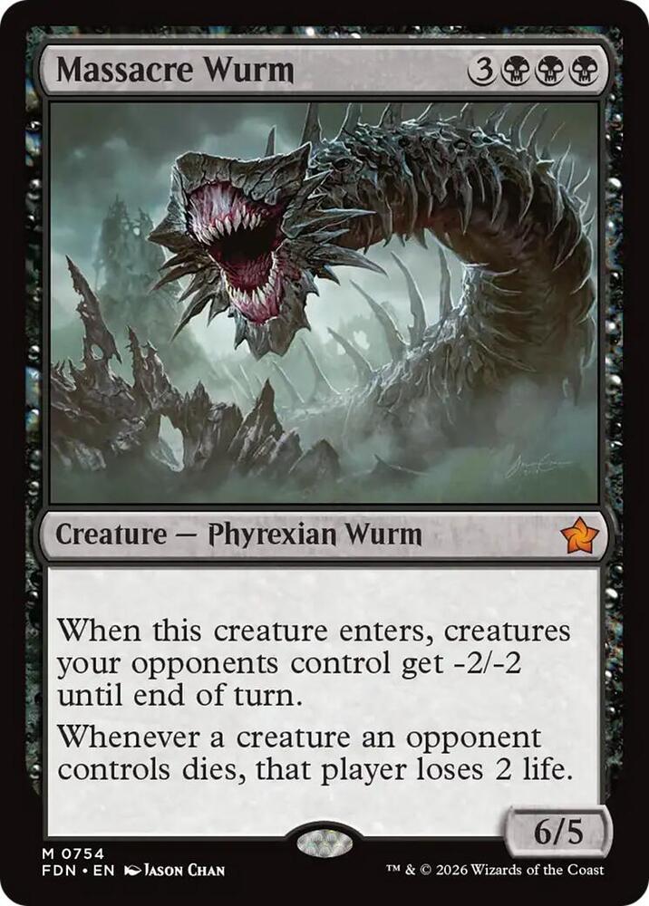 Massacre Wurm 754 card from Foundations
