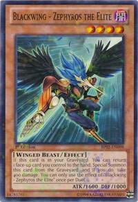 Blackwing - Zephyros the Elite (Mosaic Rare) BP02-EN098 card from Battle Pack 2: War of the Giants