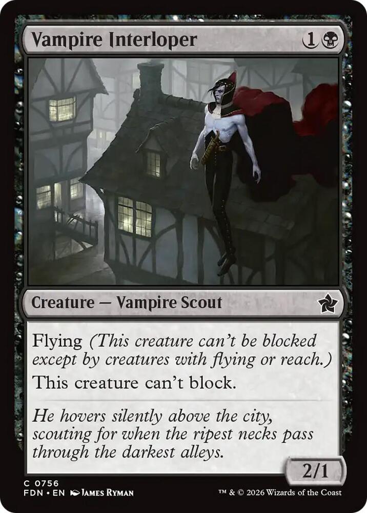 Vampire Interloper 756 card from Foundations