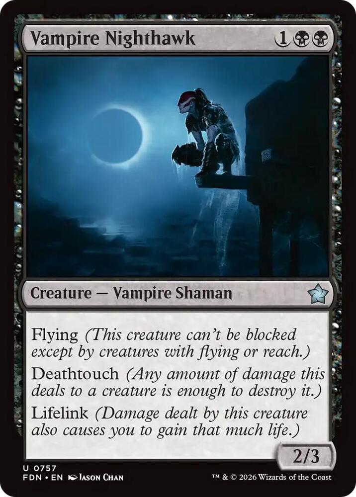 Vampire Nighthawk 757 card from Foundations