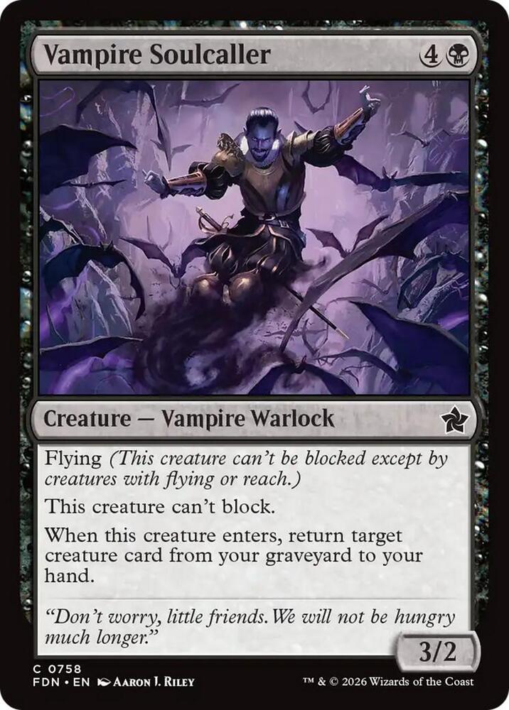 Vampire Soulcaller 758 card from Foundations