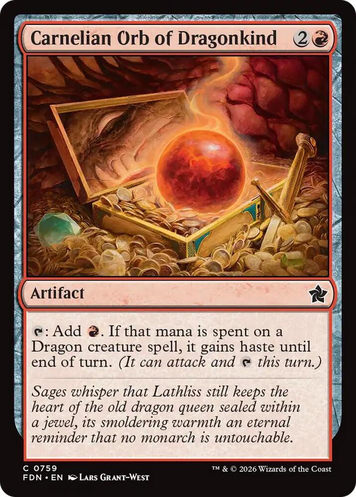 Carnelian Orb of Dragonkind 759 card from Foundations