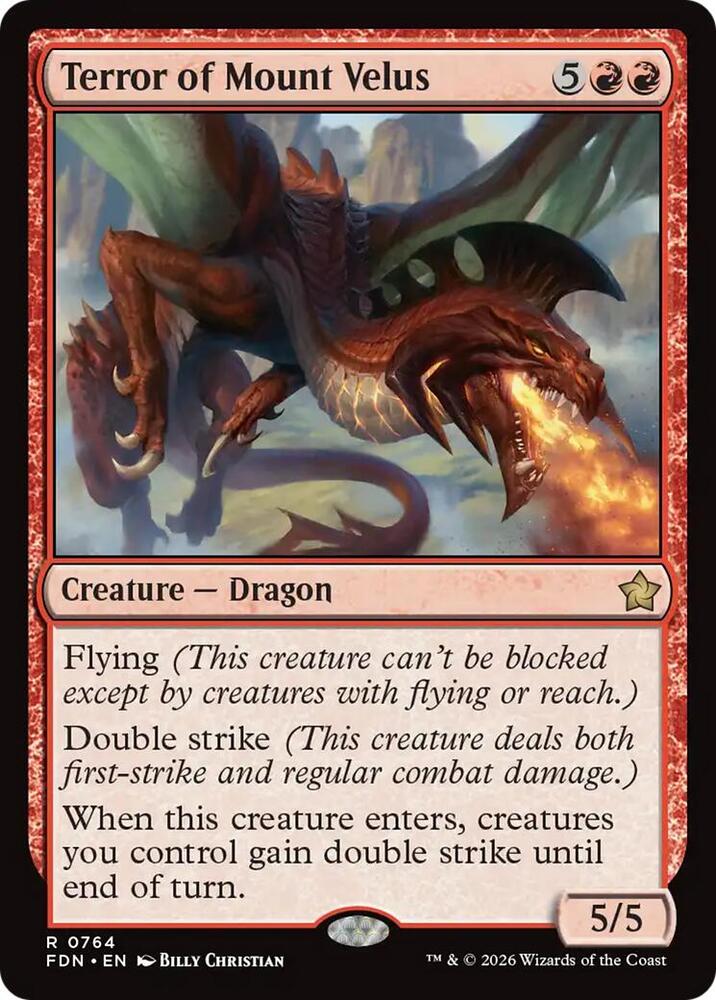 Terror of Mount Velus 764 card from Foundations