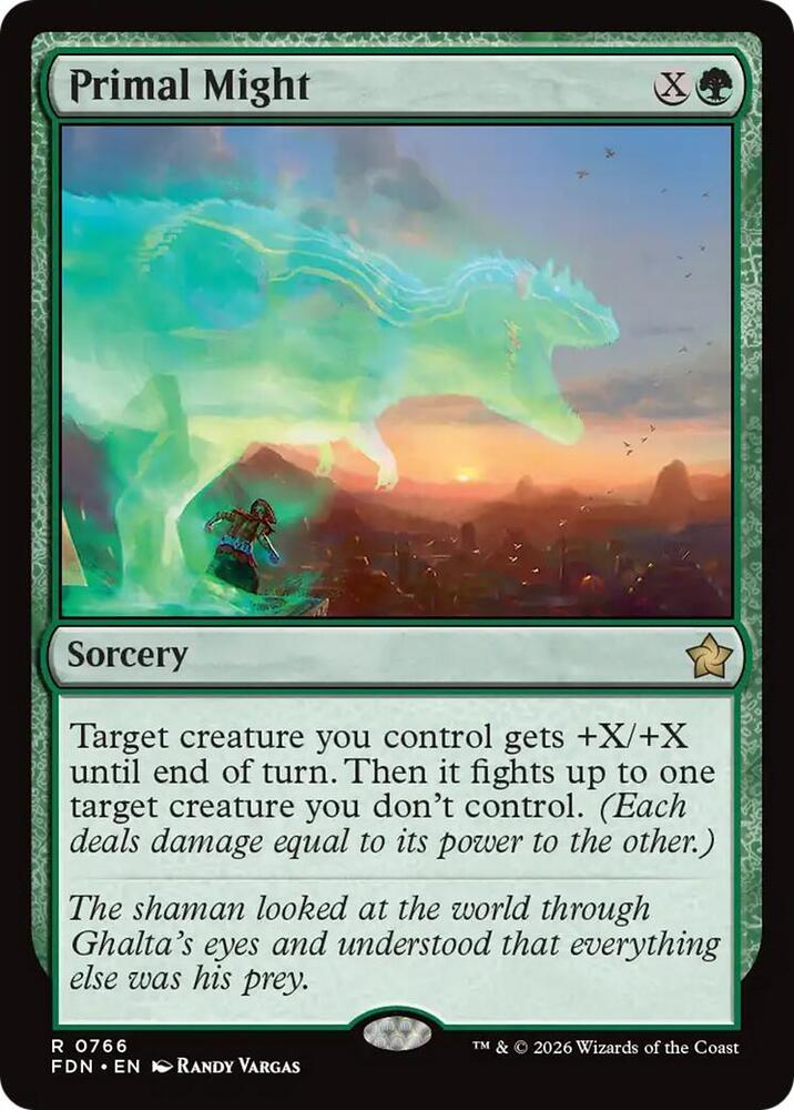 Primal Might 766 card from Foundations