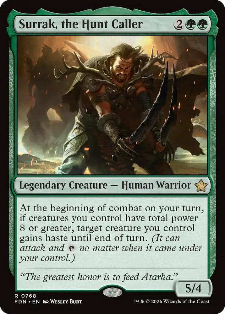 Surrak, the Hunt Caller 768 card from Foundations
