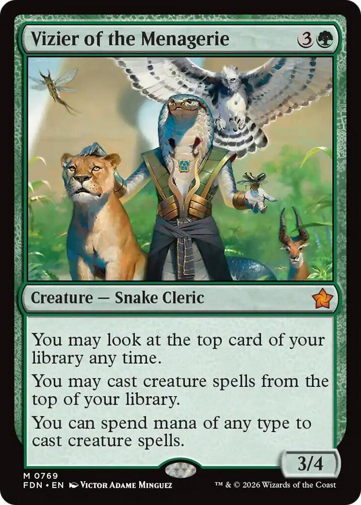 Vizier of the Menagerie 769 card from Foundations