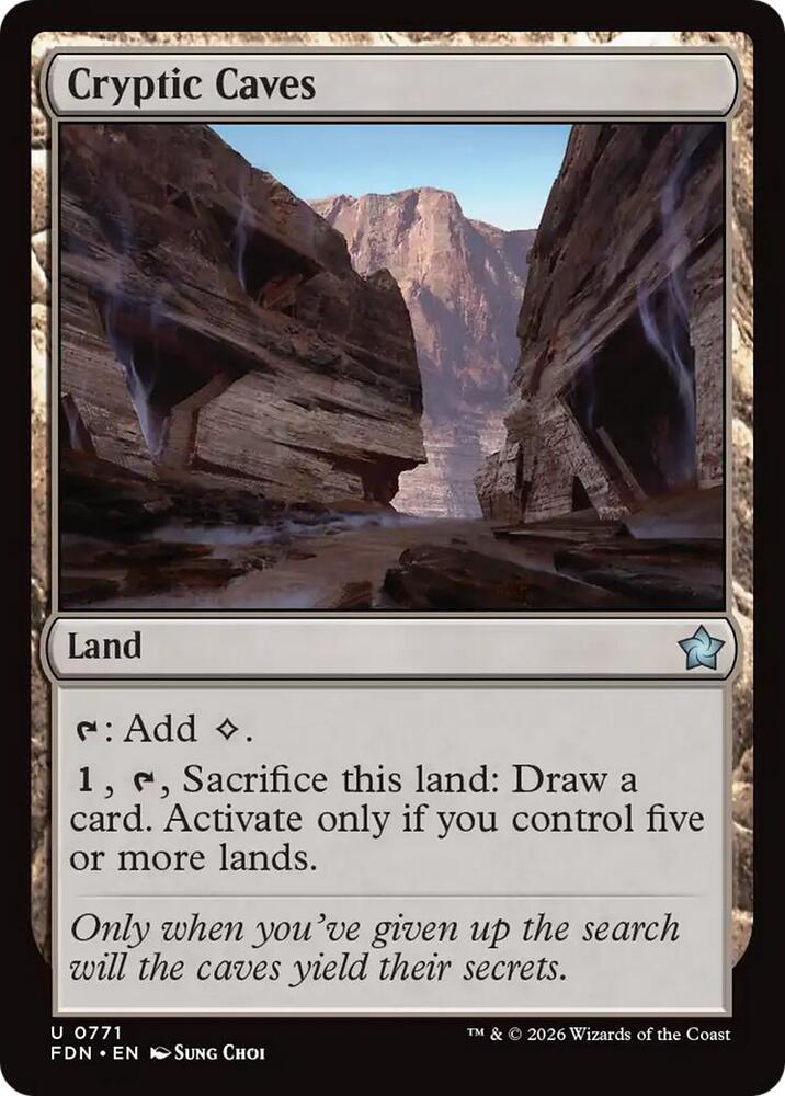 Cryptic Caves 771 card from Foundations