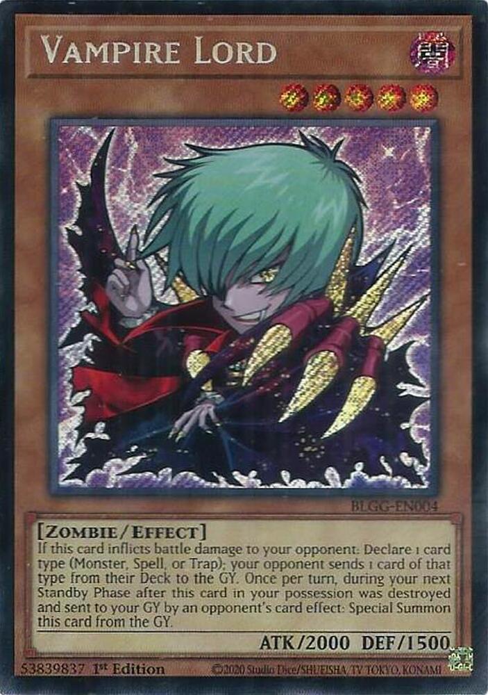 Vampire Lord BLGG-EN004 card from Battles of Legend: Glorious Gallery