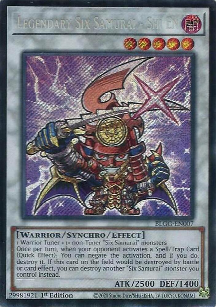 Legendary Six Samurai - Shi En BLGG-EN007 card from Battles of Legend: Glorious Gallery