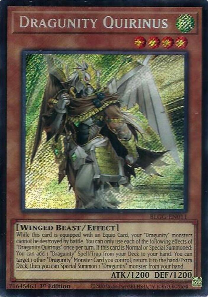 Dragunity Quirinus BLGG-EN011 card from Battles of Legend: Glorious Gallery
