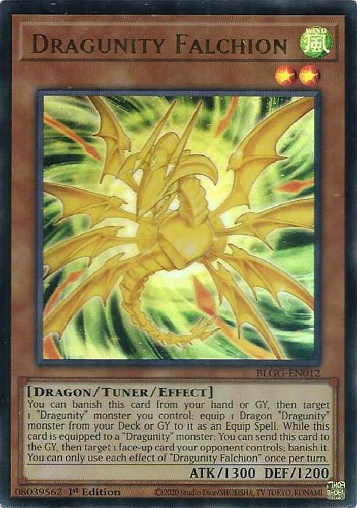 Dragunity Falchion BLGG-EN012 card from Battles of Legend: Glorious Gallery