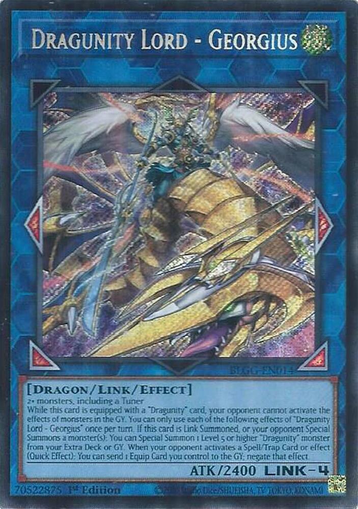 Dragunity Lord - Georgius BLGG-EN014 card from Battles of Legend: Glorious Gallery
