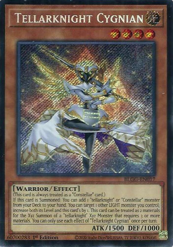Tellarknight Cygnian BLGG-EN017 card from Battles of Legend: Glorious Gallery