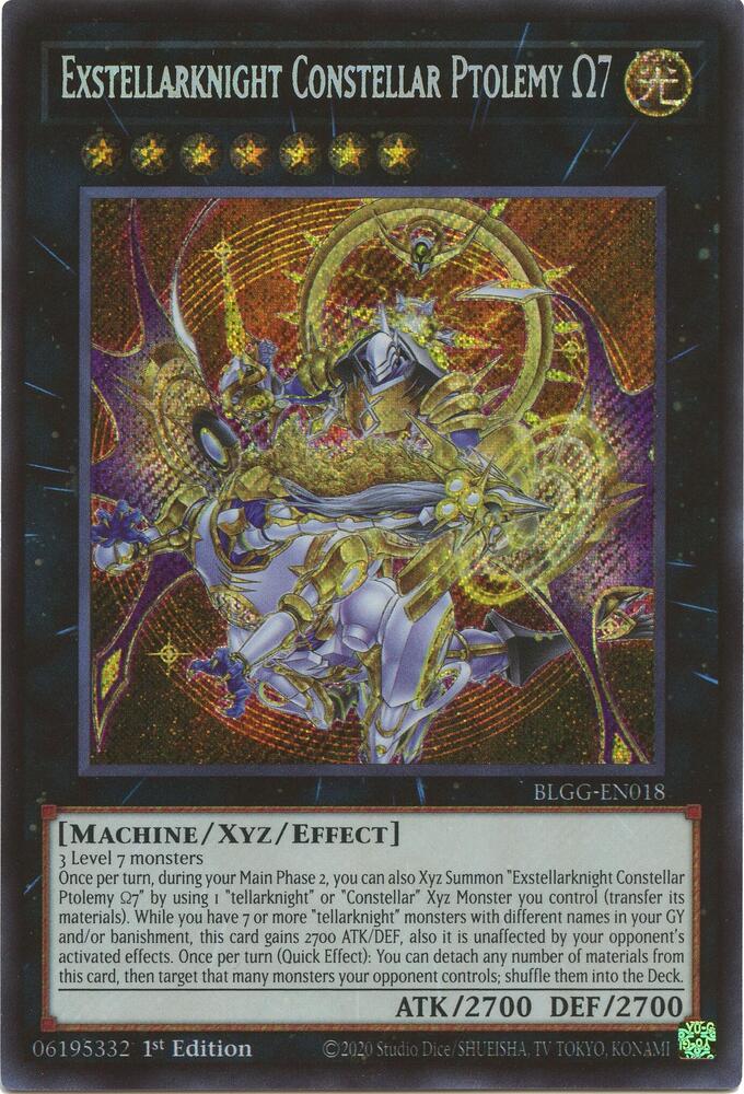 Exstellarknight Constellar Ptolemy Omega 7 BLGG-EN018 card from Battles of Legend: Glorious Gallery