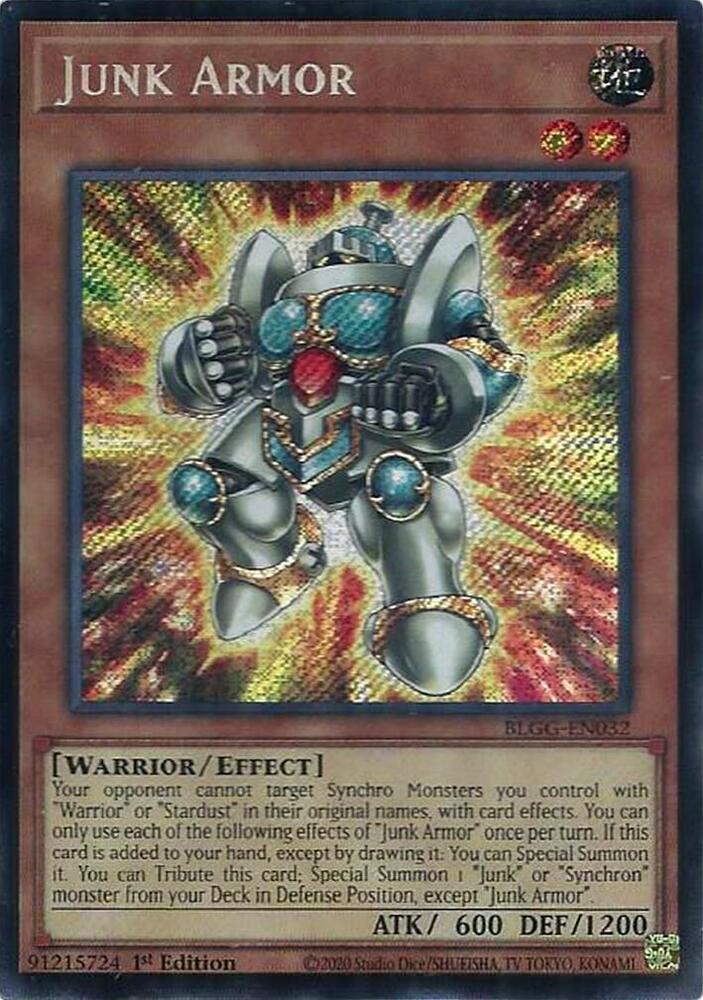 Junk Armor BLGG-EN032 card from Battles of Legend: Glorious Gallery