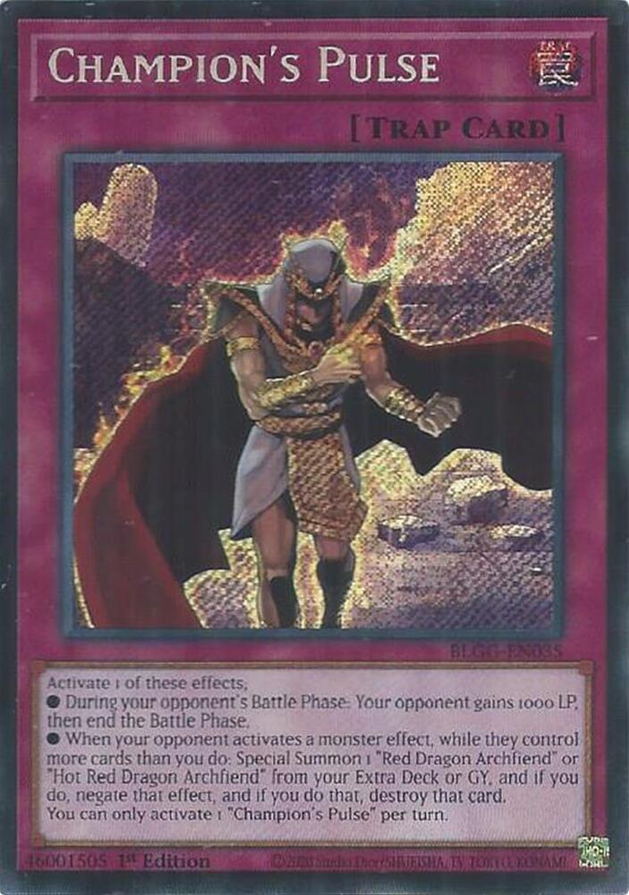 Champion's Pulse BLGG-EN035 card from Battles of Legend: Glorious Gallery