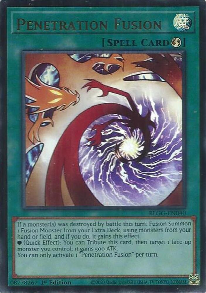 Penetration Fusion BLGG-EN040 card from Battles of Legend: Glorious Gallery