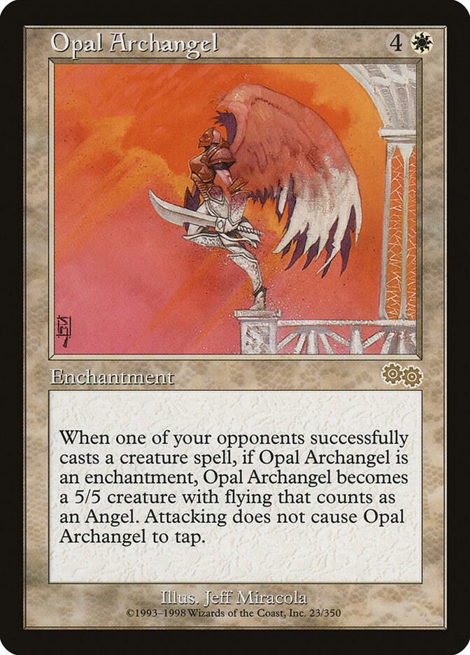 Opal Archangel 23 card from Urza's Saga