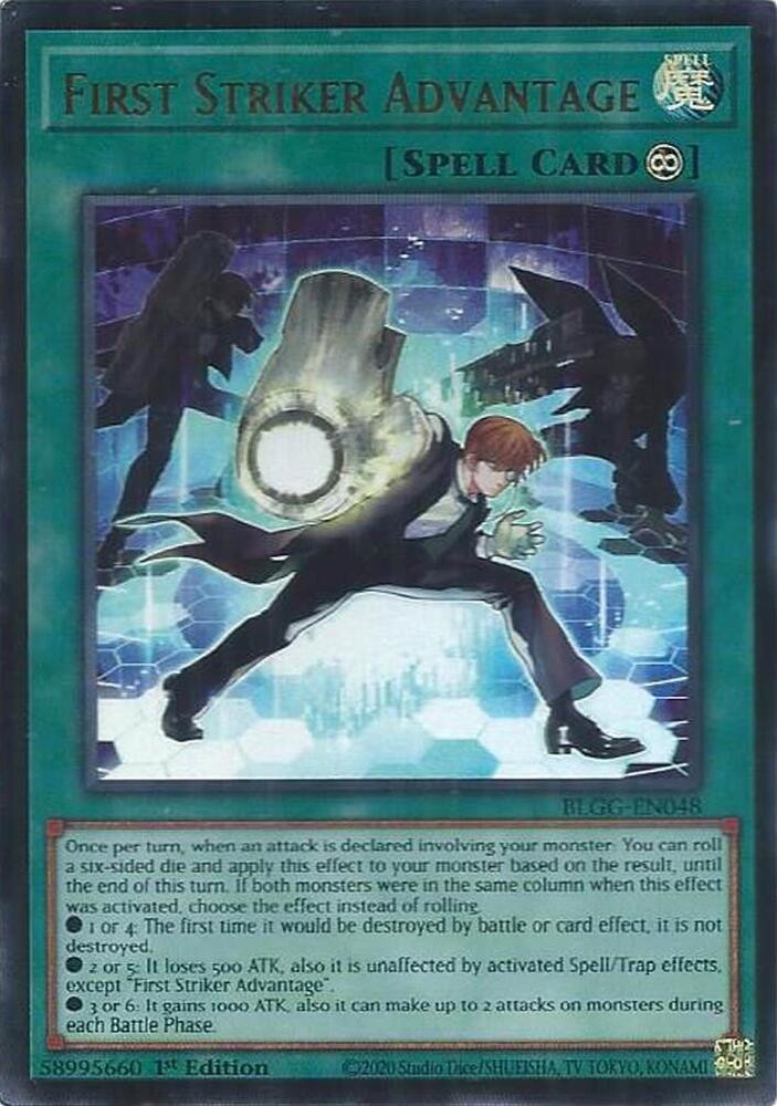 First Striker Advantage BLGG-EN048 card from Battles of Legend: Glorious Gallery