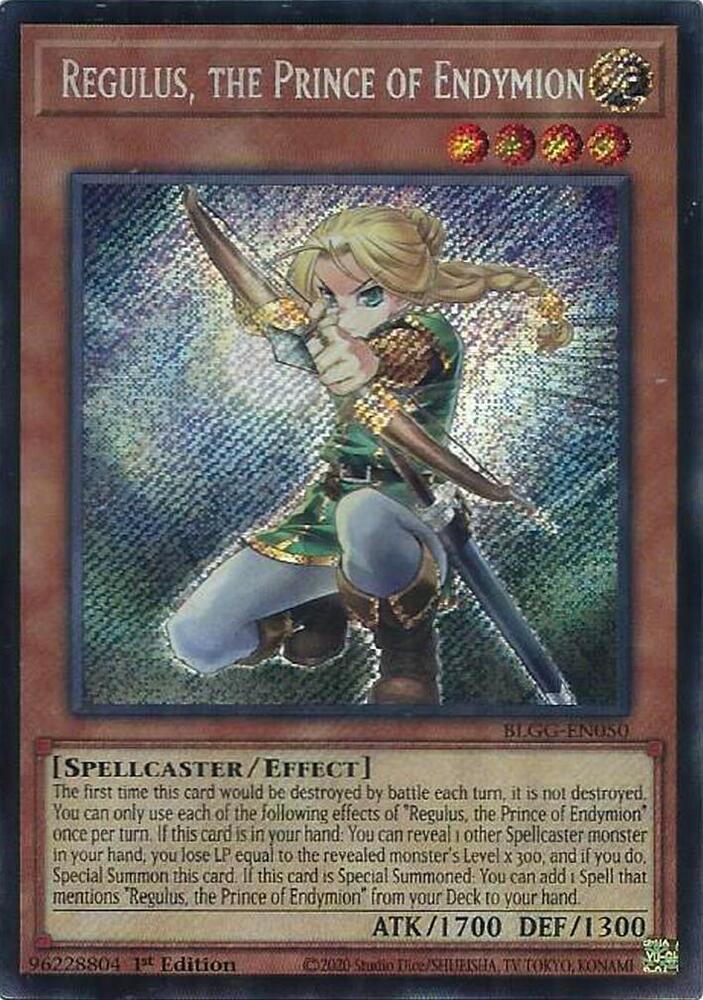 Regulus, the Prince of Endymion BLGG-EN050 card from Battles of Legend: Glorious Gallery