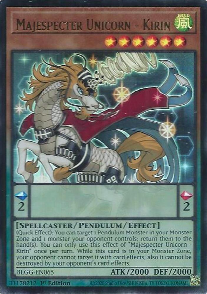 Majespecter Unicorn - Kirin BLGG-EN065 card from Battles of Legend: Glorious Gallery