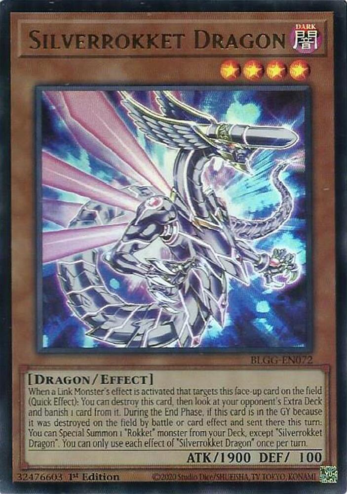 Silverrokket Dragon BLGG-EN072 card from Battles of Legend: Glorious Gallery