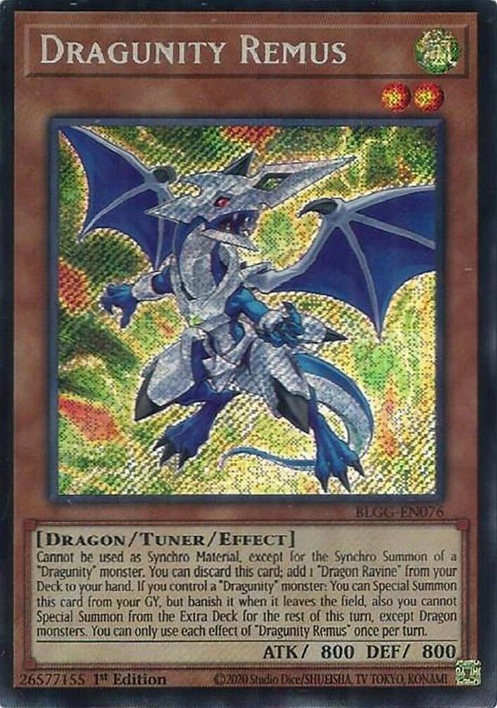 Dragunity Remus BLGG-EN076 card from Battles of Legend: Glorious Gallery