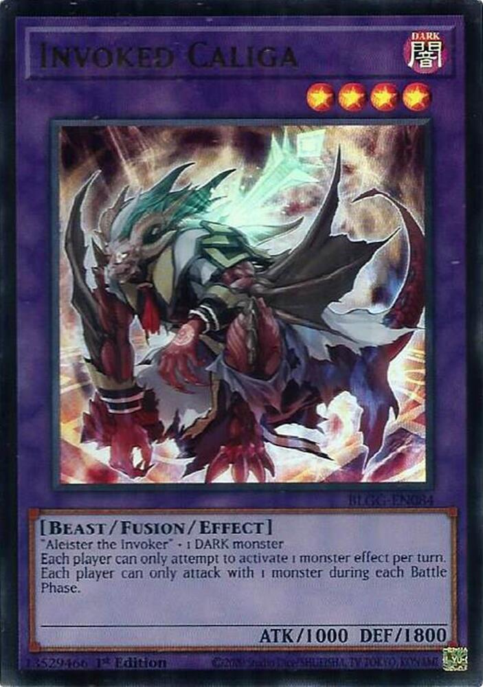Invoked Caliga BLGG-EN084 card from Battles of Legend: Glorious Gallery