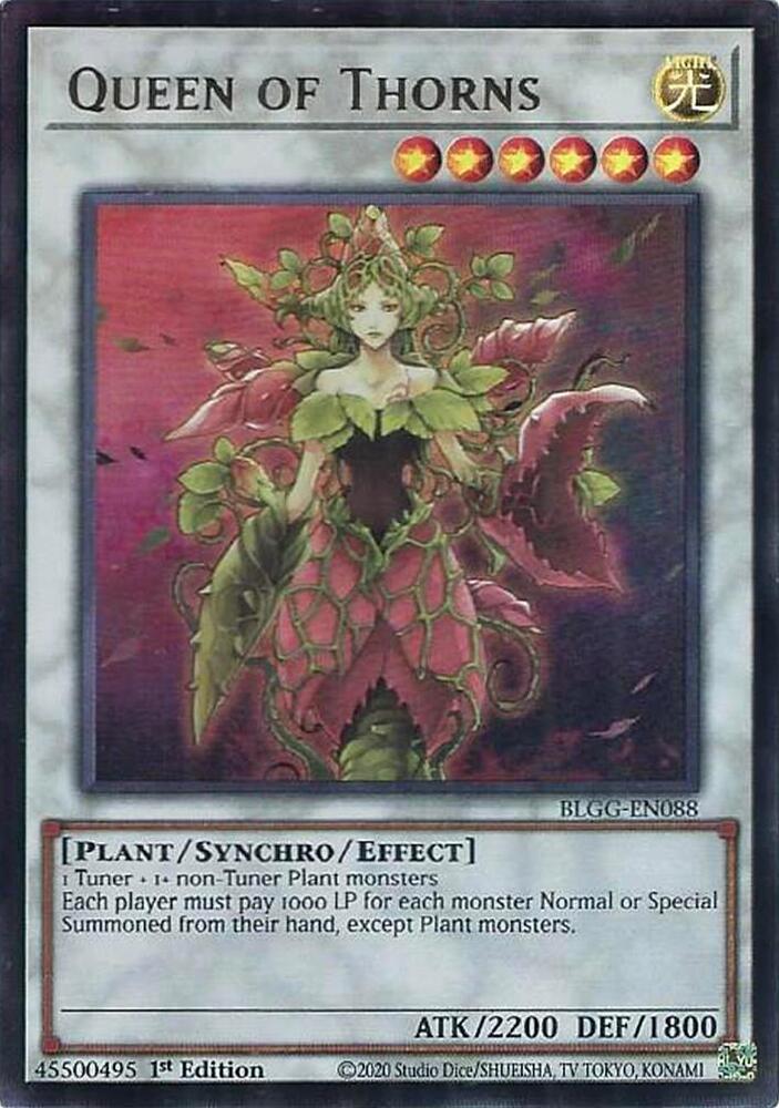 Queen of Thorns BLGG-EN088 card from Battles of Legend: Glorious Gallery