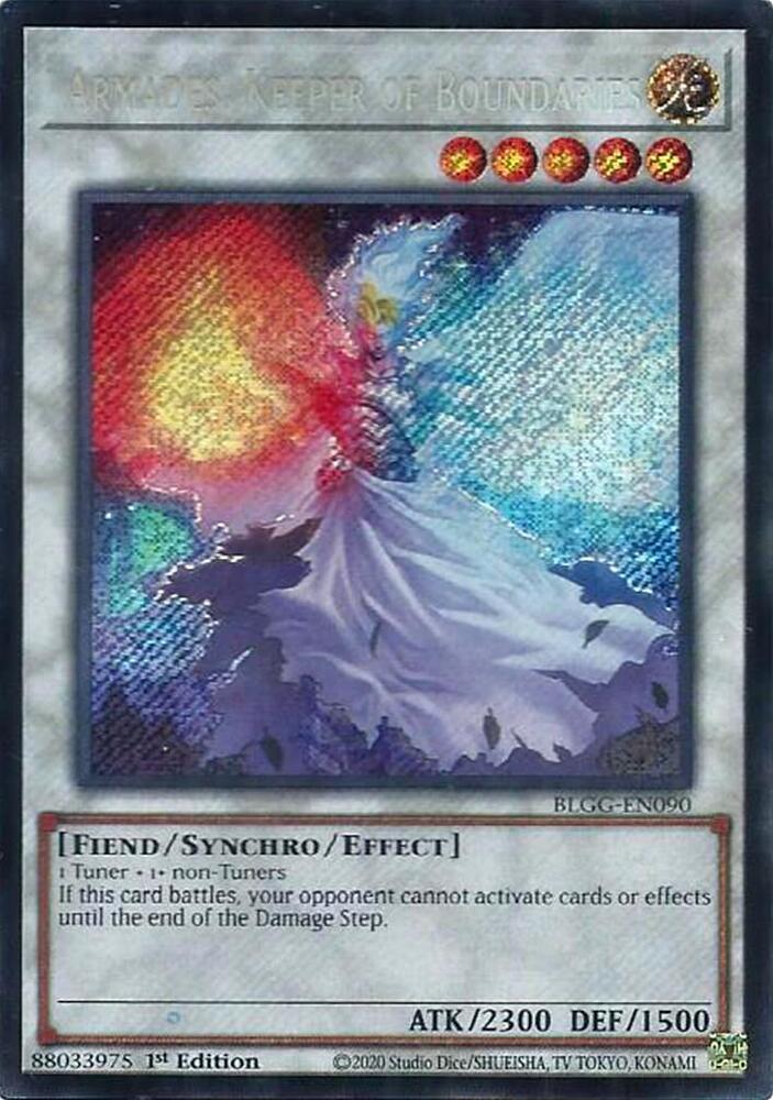 Armades, Keeper of Boundaries BLGG-EN090 card from Battles of Legend: Glorious Gallery