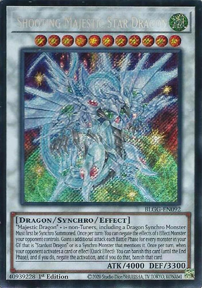 Shooting Majestic Star Dragon BLGG-EN092 card from Battles of Legend: Glorious Gallery