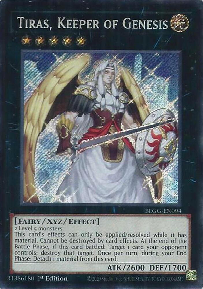 Tiras, Keeper of Genesis BLGG-EN094 card from Battles of Legend: Glorious Gallery
