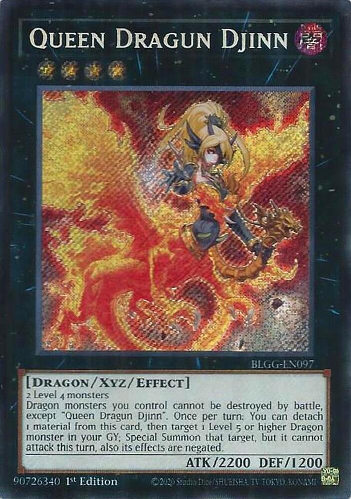 Queen Dragun Djinn BLGG-EN097 card from Battles of Legend: Glorious Gallery