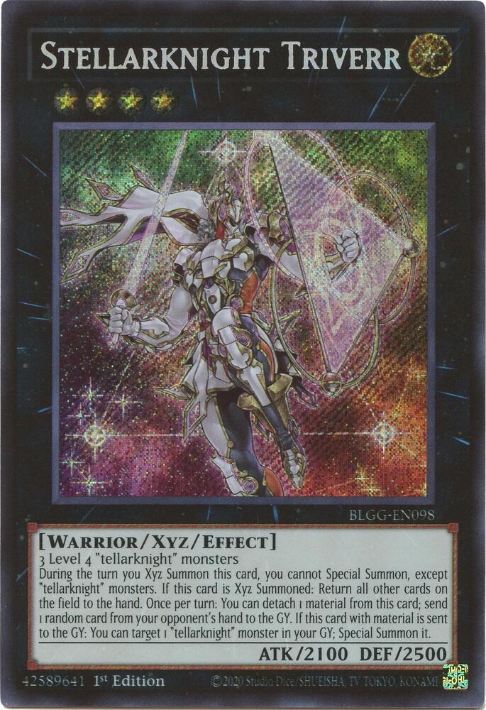 Stellarknight Triverr BLGG-EN098 card from Battles of Legend: Glorious Gallery