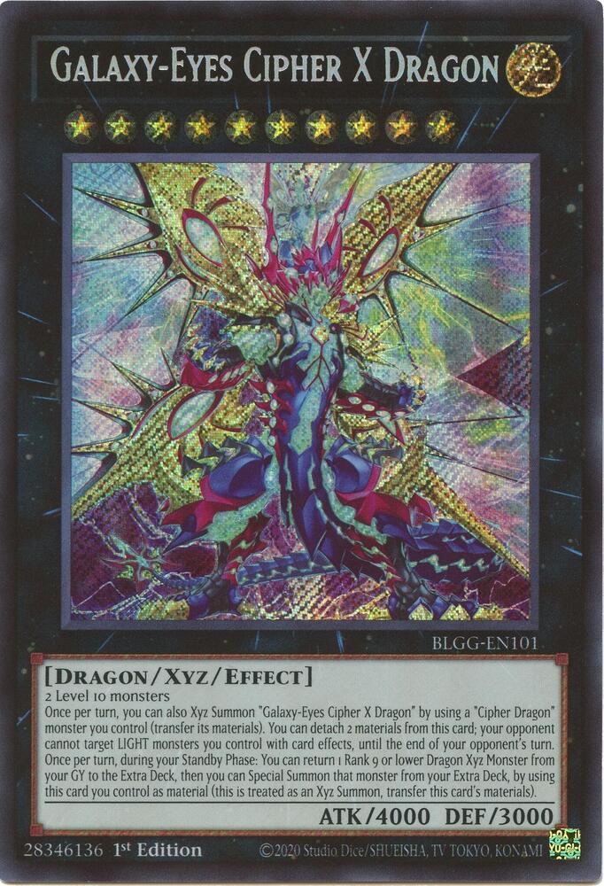 Galaxy-Eyes Cipher X Dragon BLGG-EN101 card from Battles of Legend: Glorious Gallery