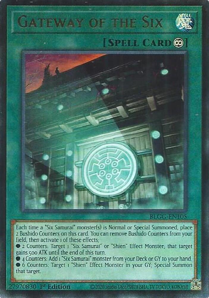Gateway of the Six BLGG-EN105 card from Battles of Legend: Glorious Gallery