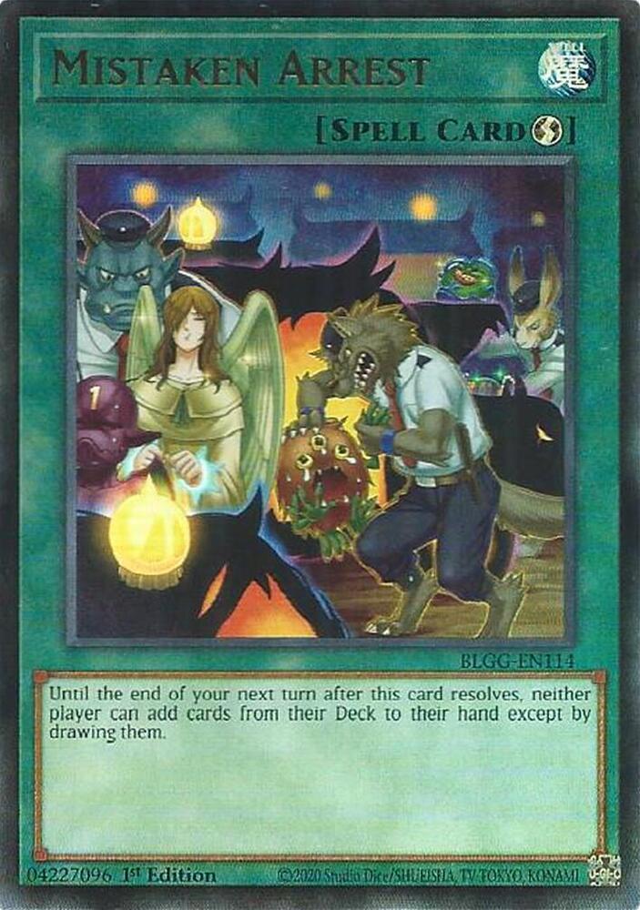 Mistaken Arrest BLGG-EN114 card from Battles of Legend: Glorious Gallery