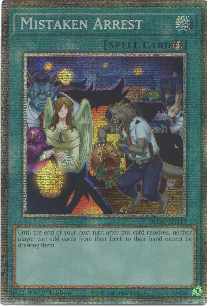 Mistaken Arrest (Starlight Rare) BLGG-EN114 card from Battles of Legend: Glorious Gallery