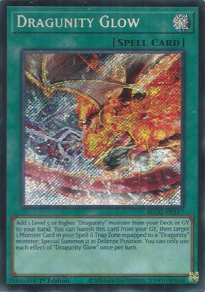 Dragunity Glow BLGG-EN117 card from Battles of Legend: Glorious Gallery